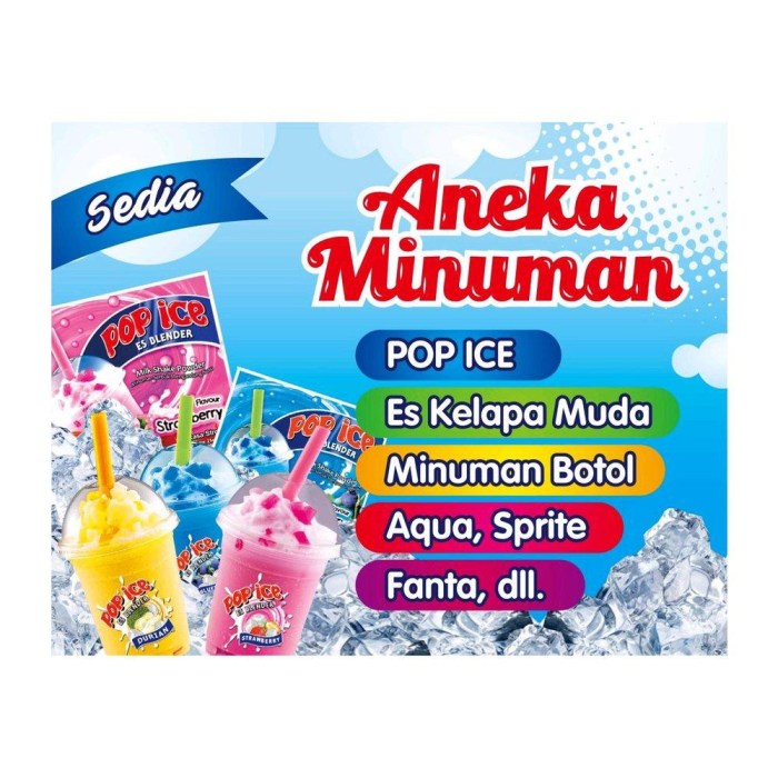 Contoh desain spanduk pop ice