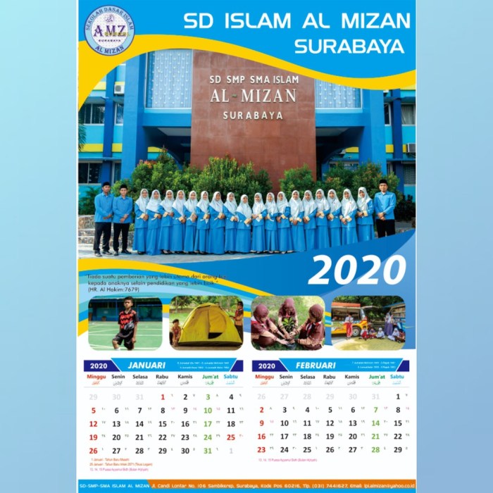 Contoh desain kalender sekolah