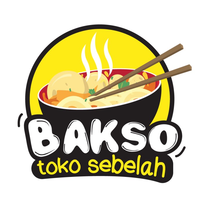 Contoh desain logo bakso