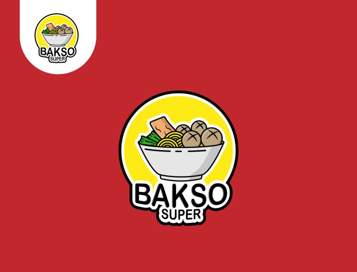 Contoh desain logo bakso